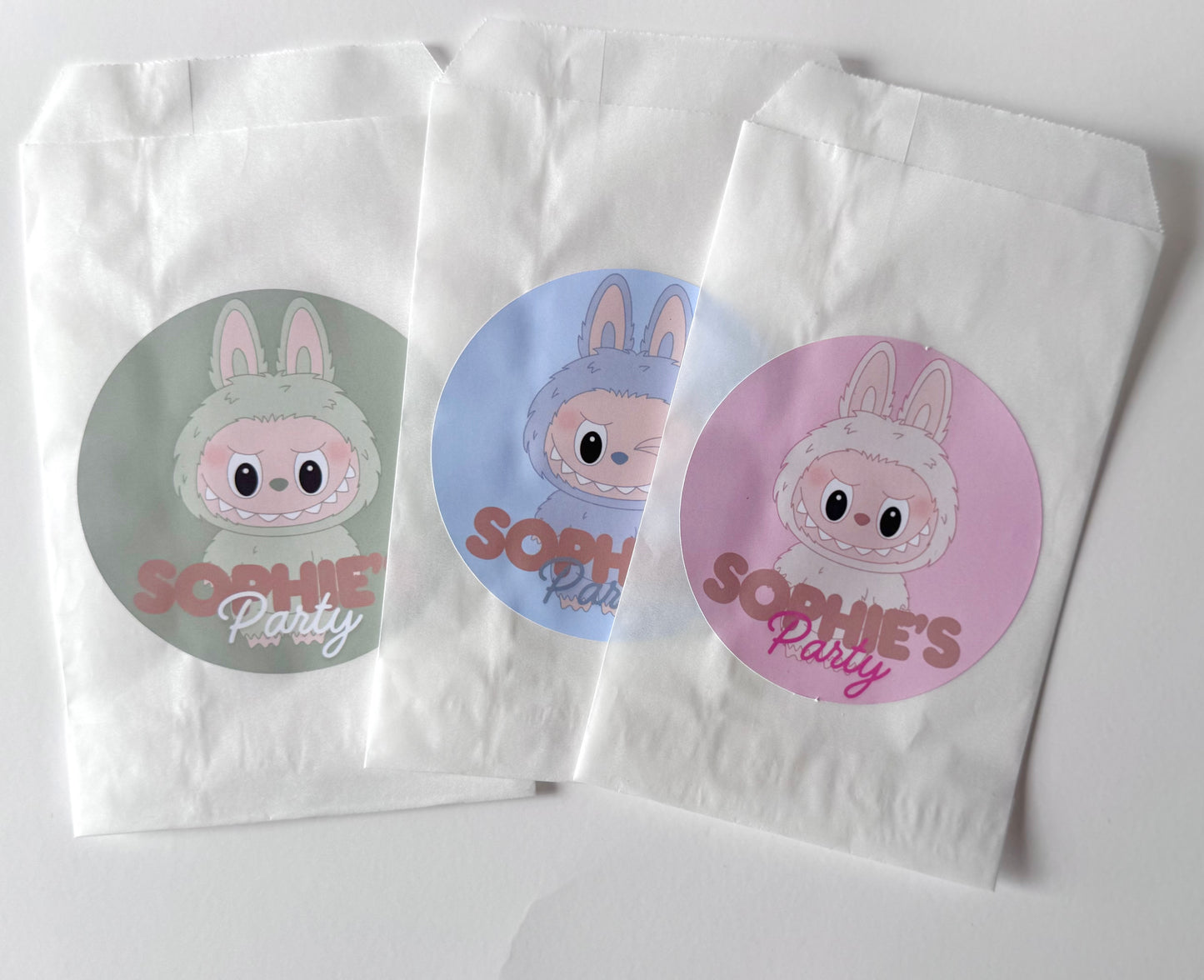 Pink cat Personalized stickers (12 stickers)