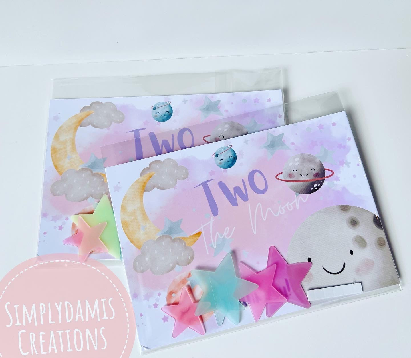 TWO THE MOON Party Favors (12 favors,stars included)