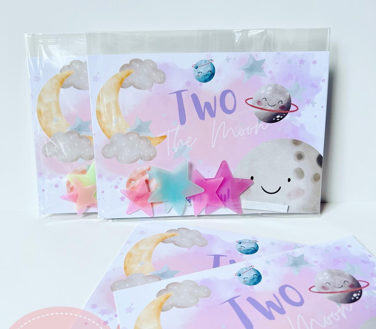 TWO THE MOON Party Favors (12 favors,stars included)