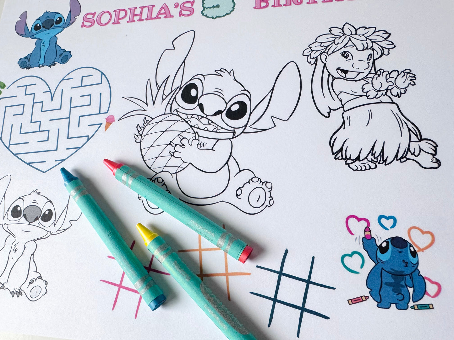 Digital file Coloring Placemat Digital Download, Coloring Page