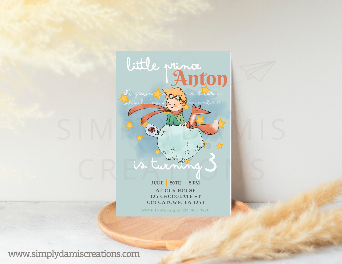 *Digital File The little prince Birthday, Birthday Digital Download, Personalized party, plantillas.