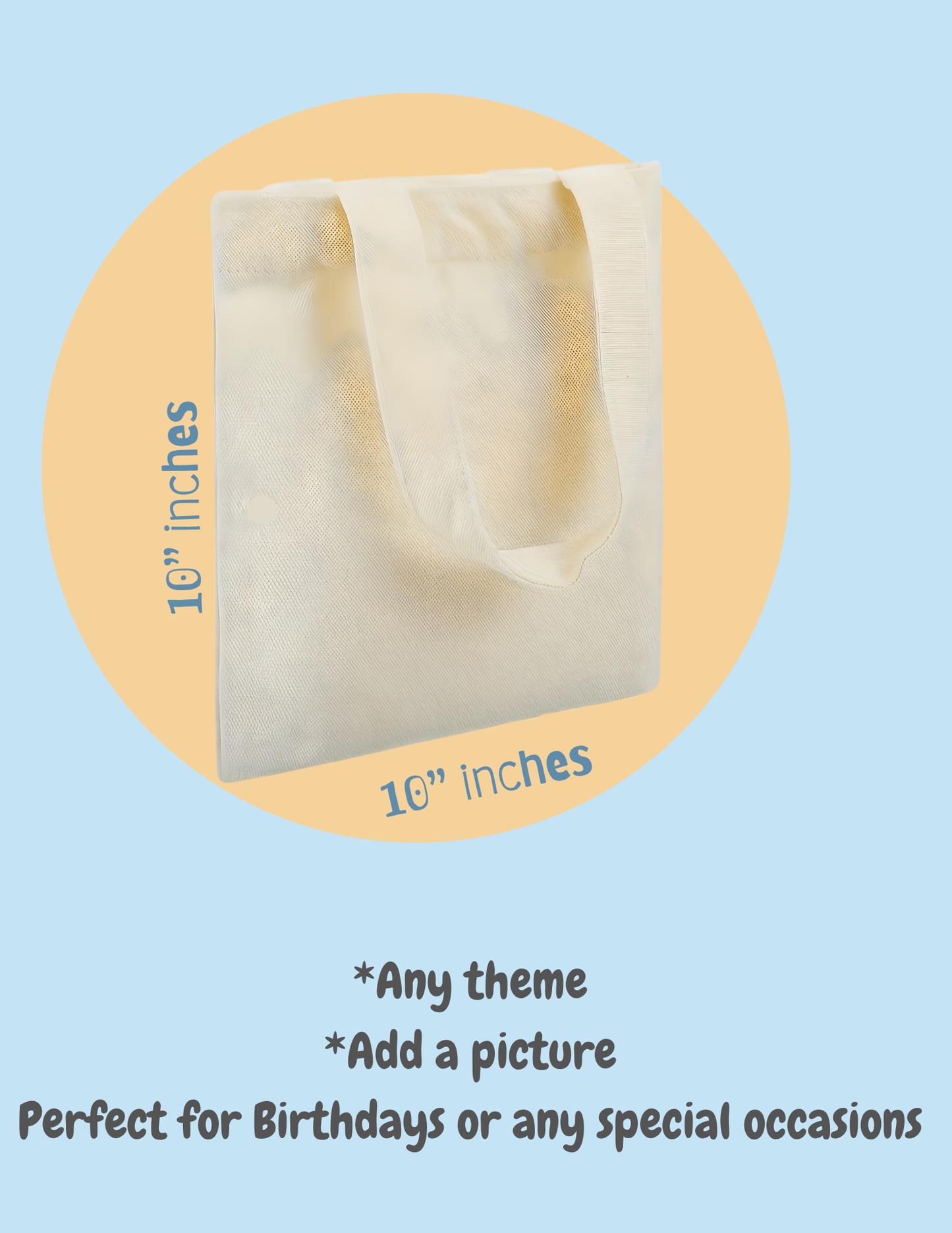 Personalized Canva bags, Birthday bags