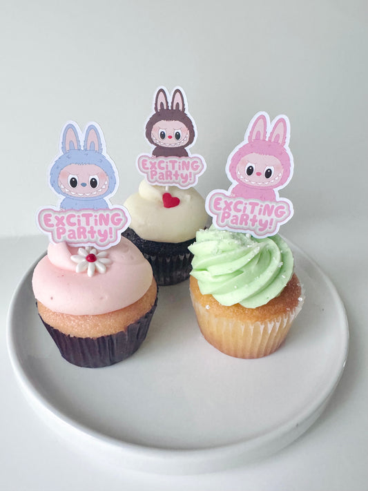 Labubu Cupcake toppers 12 count
