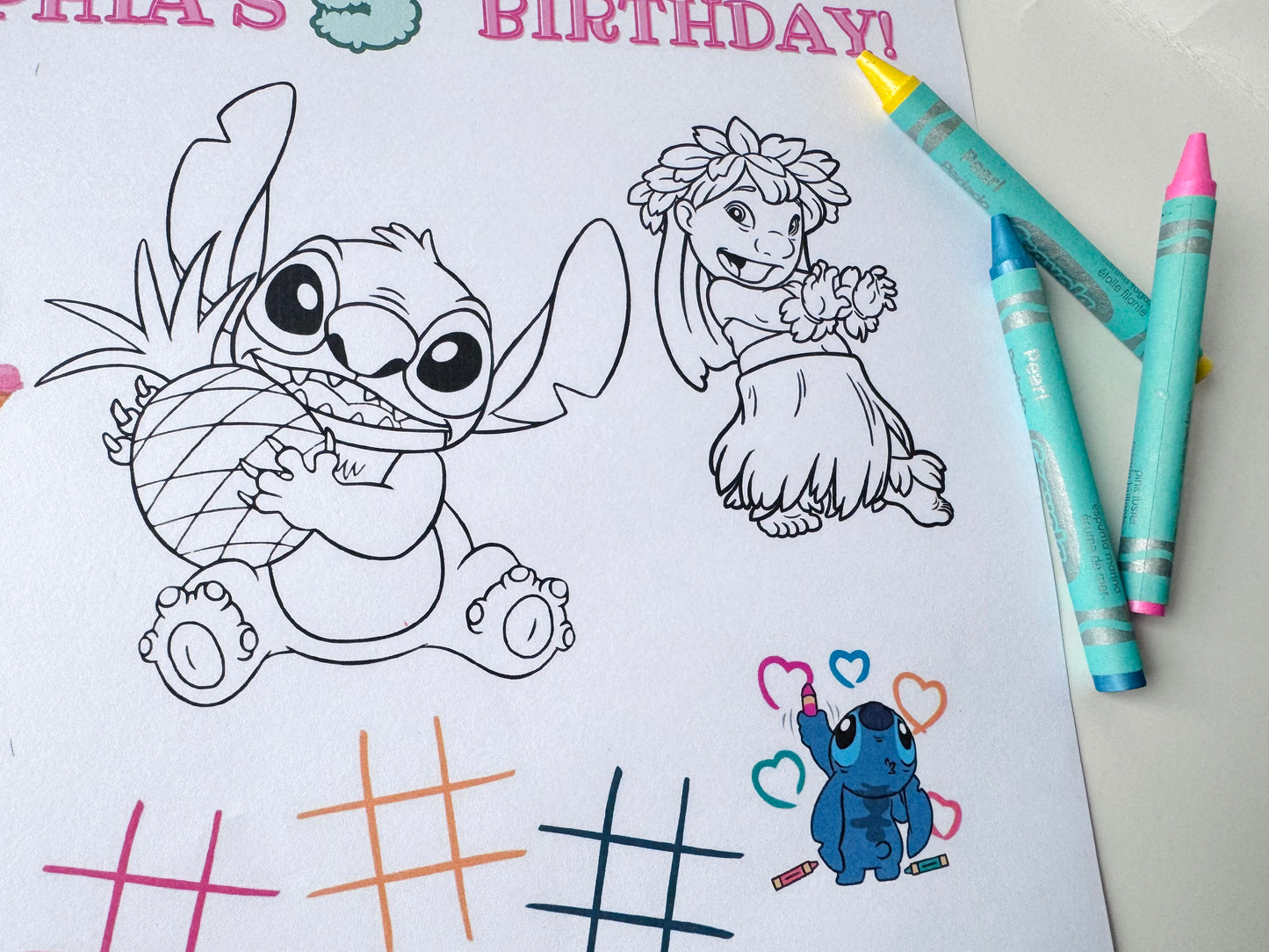Digital file Coloring Placemat Digital Download, Coloring Page