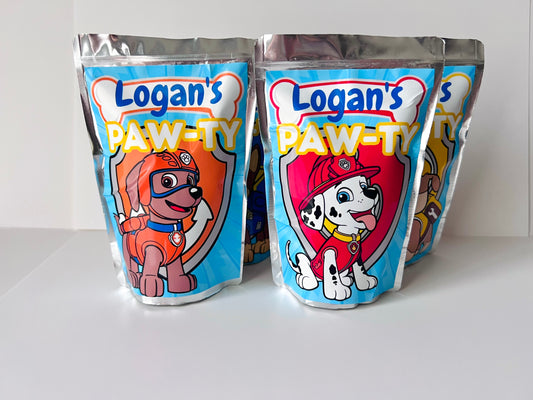 Paw patrol Caprisun Pouch Personalized Labels (12 labels only)