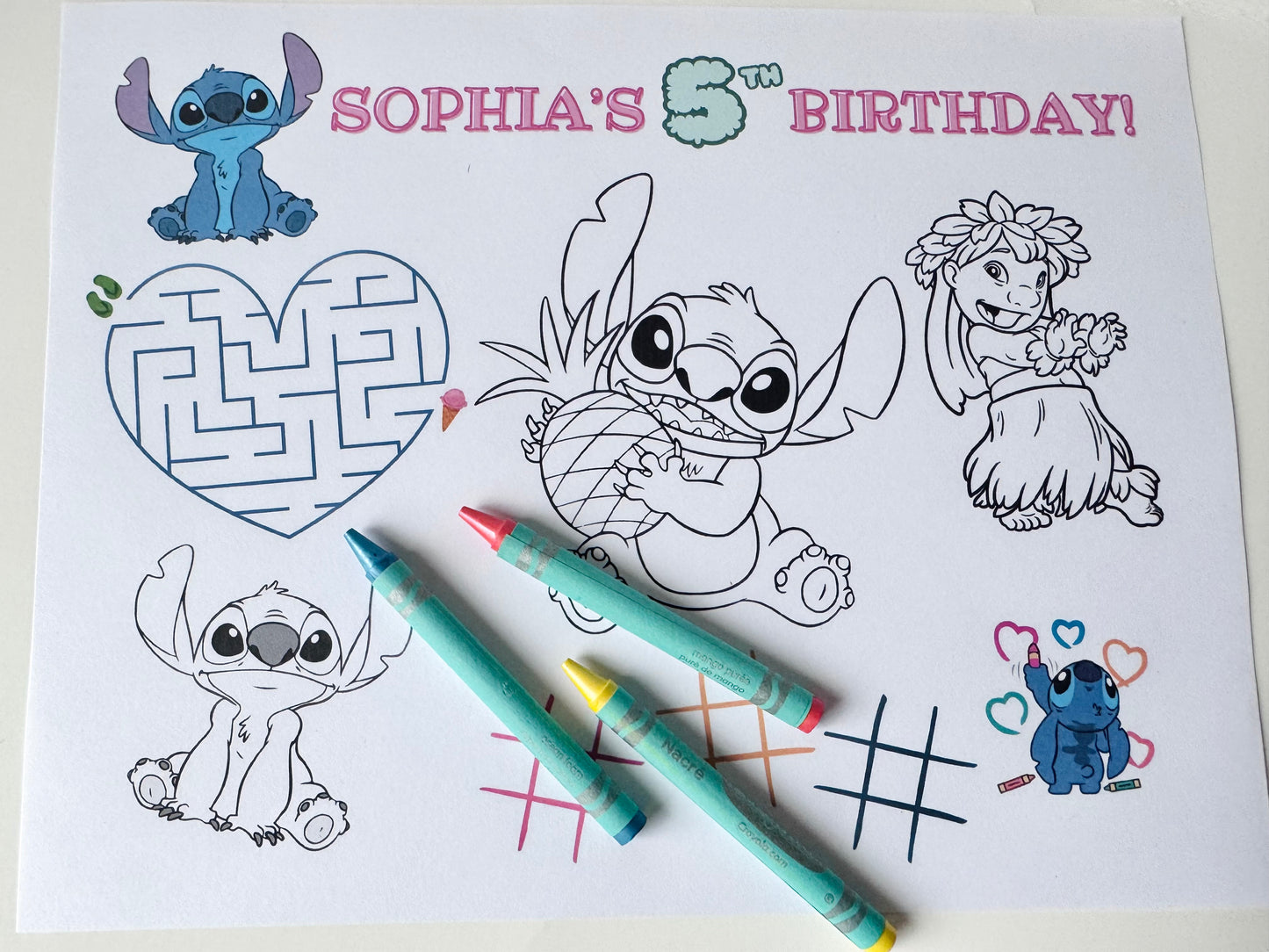 Digital file Coloring Placemat Digital Download, Coloring Page