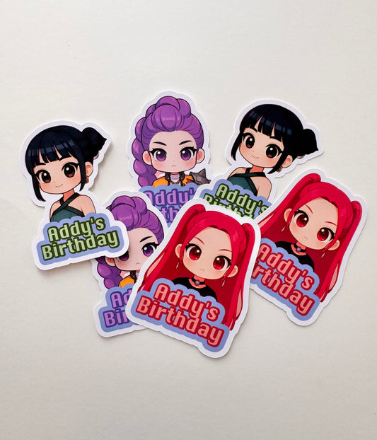 K-Pop TAGS (12 tags or 12 cupcake toppers)