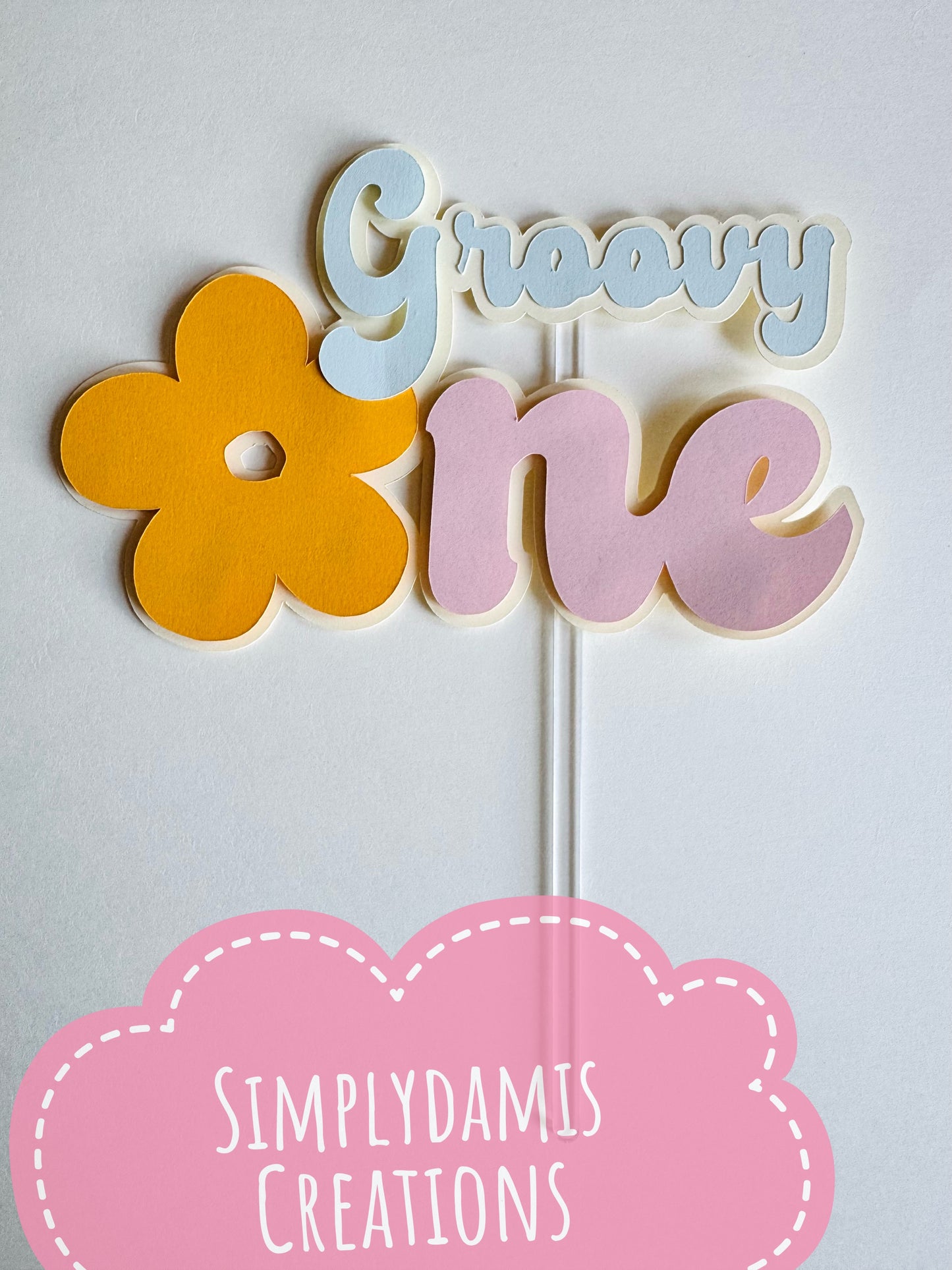 Two groovy Birthday CAKE TOPPER