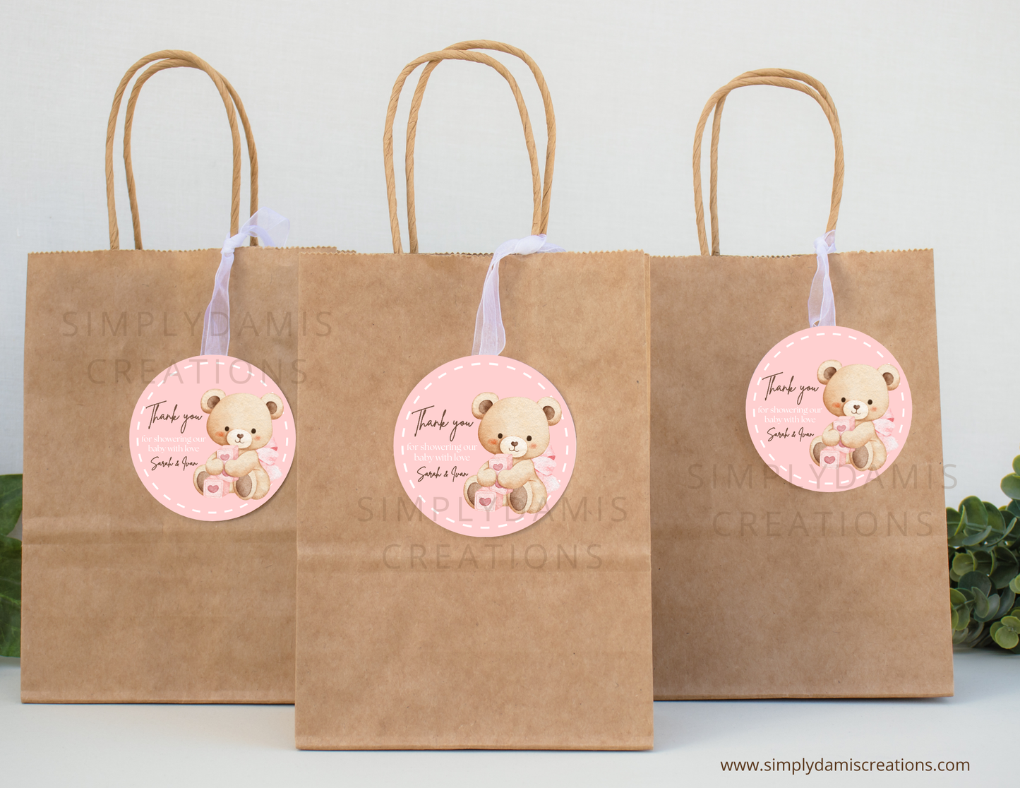 Digital file Baby shower Round tags Digital Download, Personalized tags, plantillas.