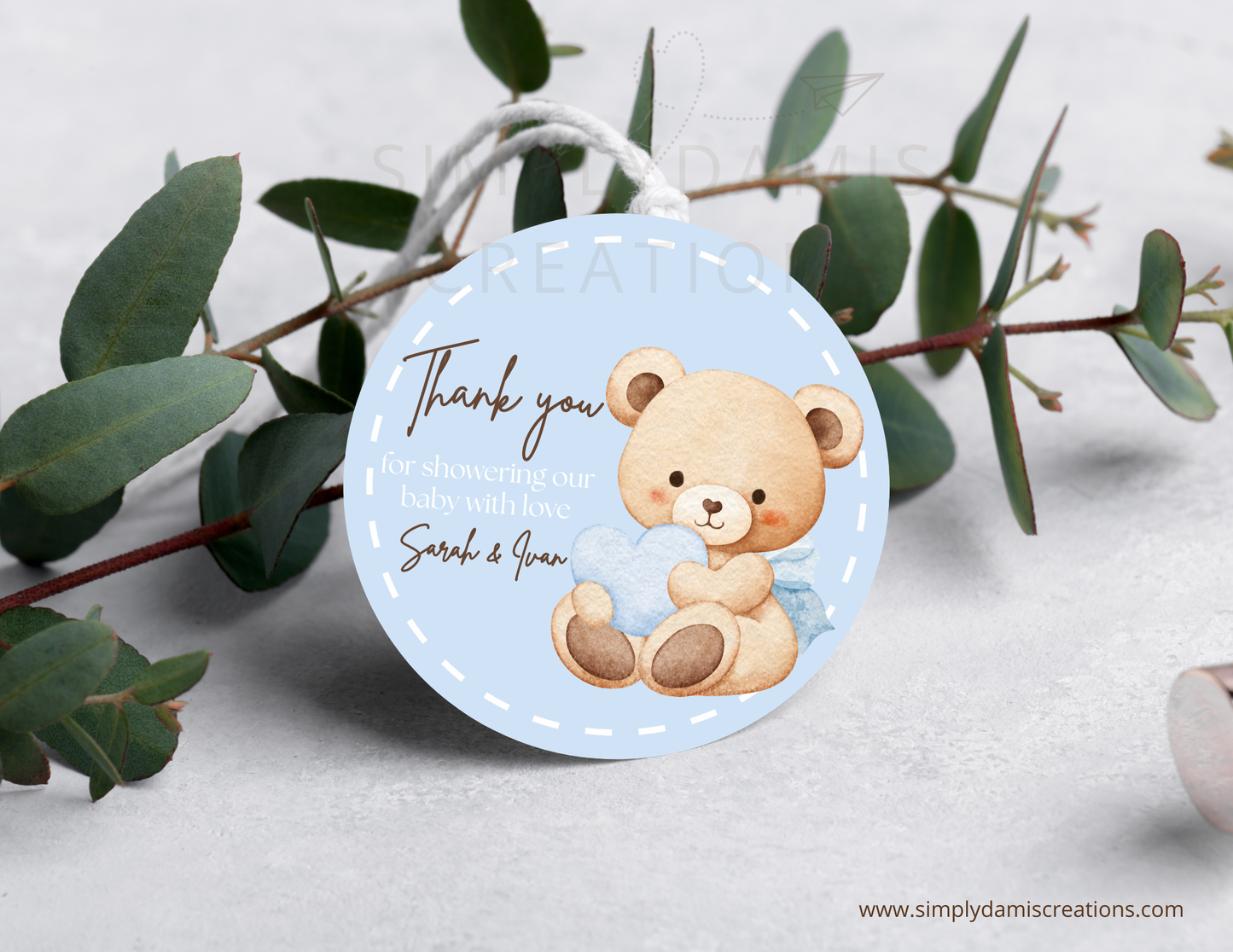 Digital file Baby shower Round tags Digital Download, Personalized tags, plantillas.