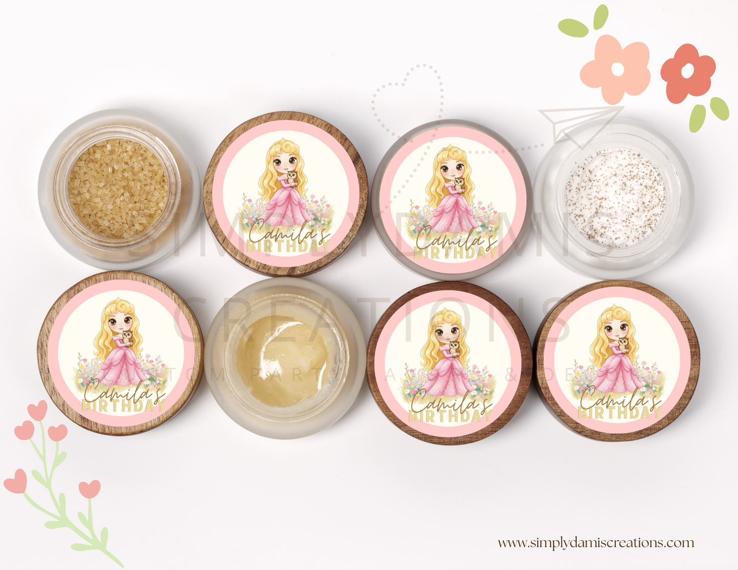 Digital file Princess Round tags or stickers Digital Download, Personalized tags, plantillas.