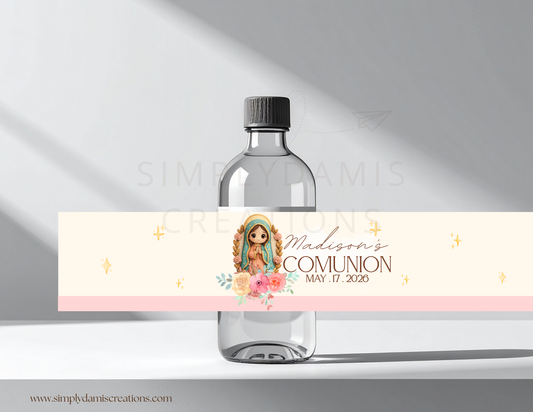 *Digital file Guadalupe Comunión Digital Download, Personalized party, plantillas.