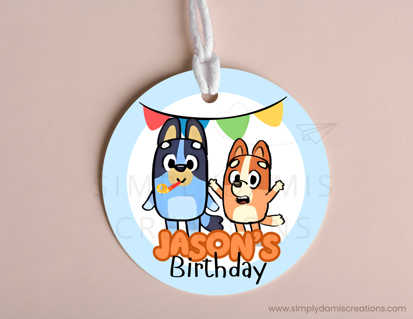 Digital file Blue dog Digital Download, Personalized party, plantillas.