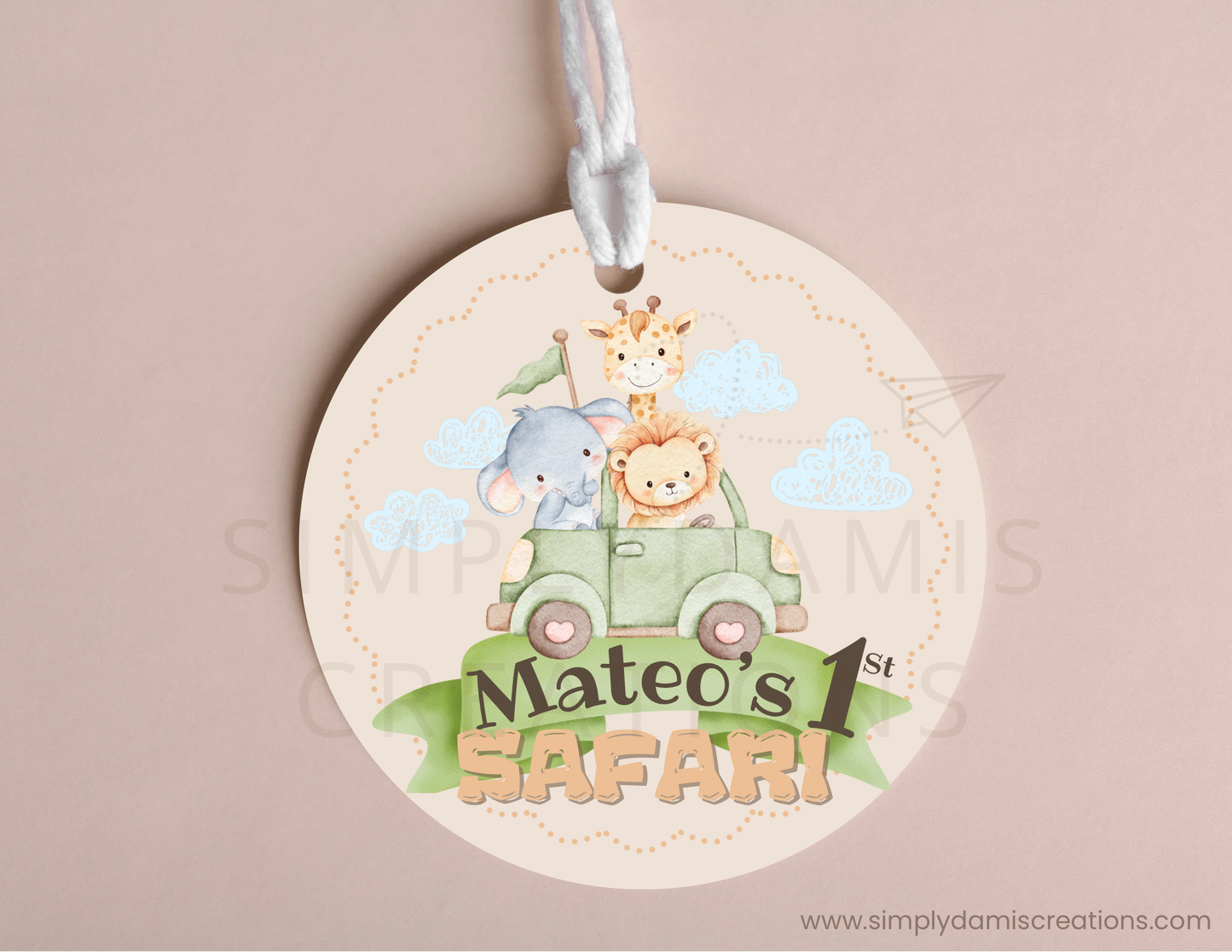 Digital file Safari Birthday, 1st Birthday Digital Download, Personalized party, plantillas.