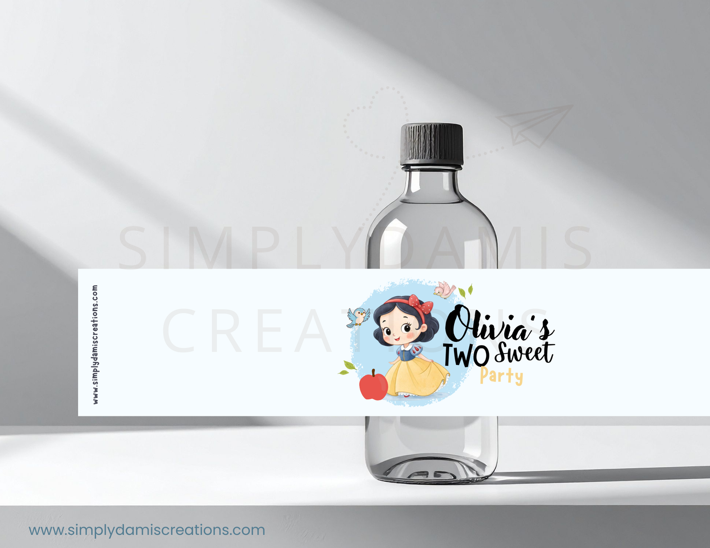 *Digital file Snow White Birthday, 1st Birthday Digital Download, Personalized party, plantillas.