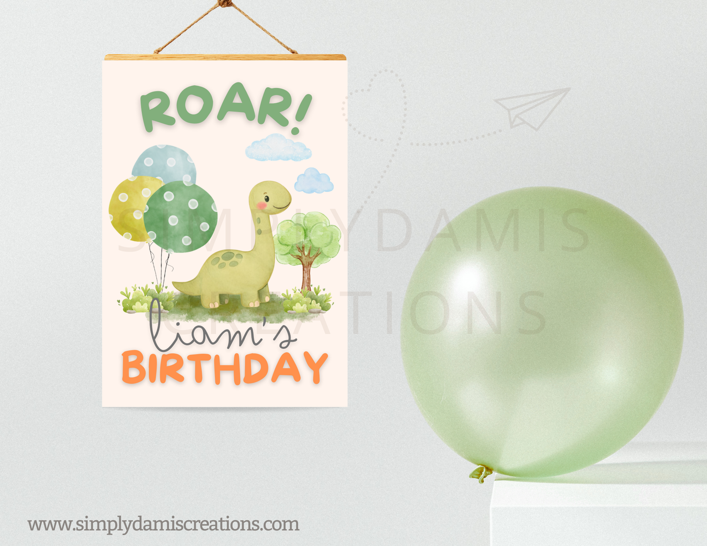 Digital Dinosaurs Birthday, 1st Birthday Digital Download, Personalized party, plantillas.
