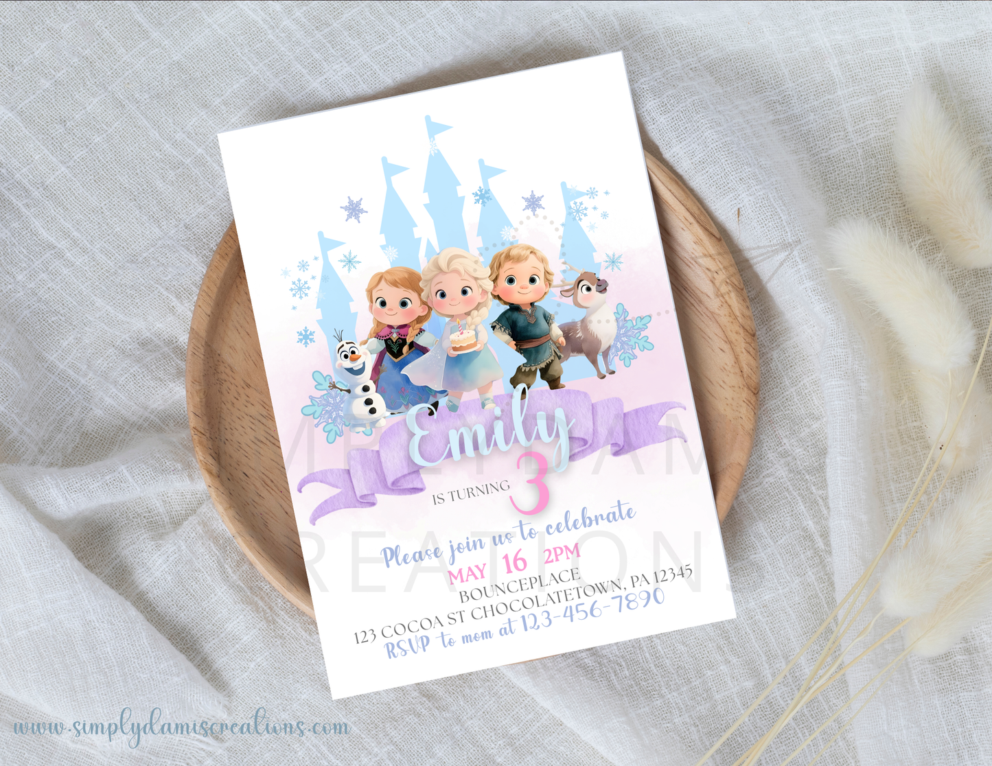 *Digital file Frozen Birthday, Birthday Digital Download, Personalized party, plantillas.