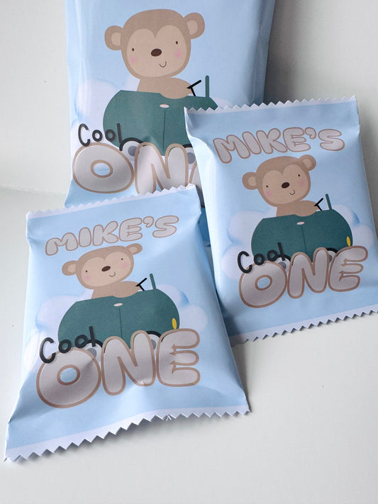 12 Personalized chocolate chip Cookie Bags