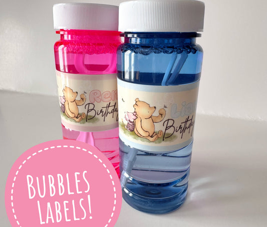 8 Waterproof Bubbles labels