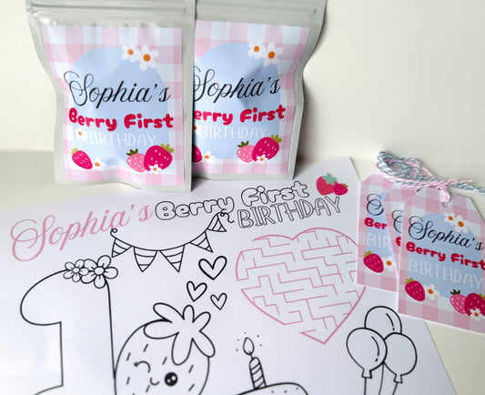 12 Berry First Birthday Bags