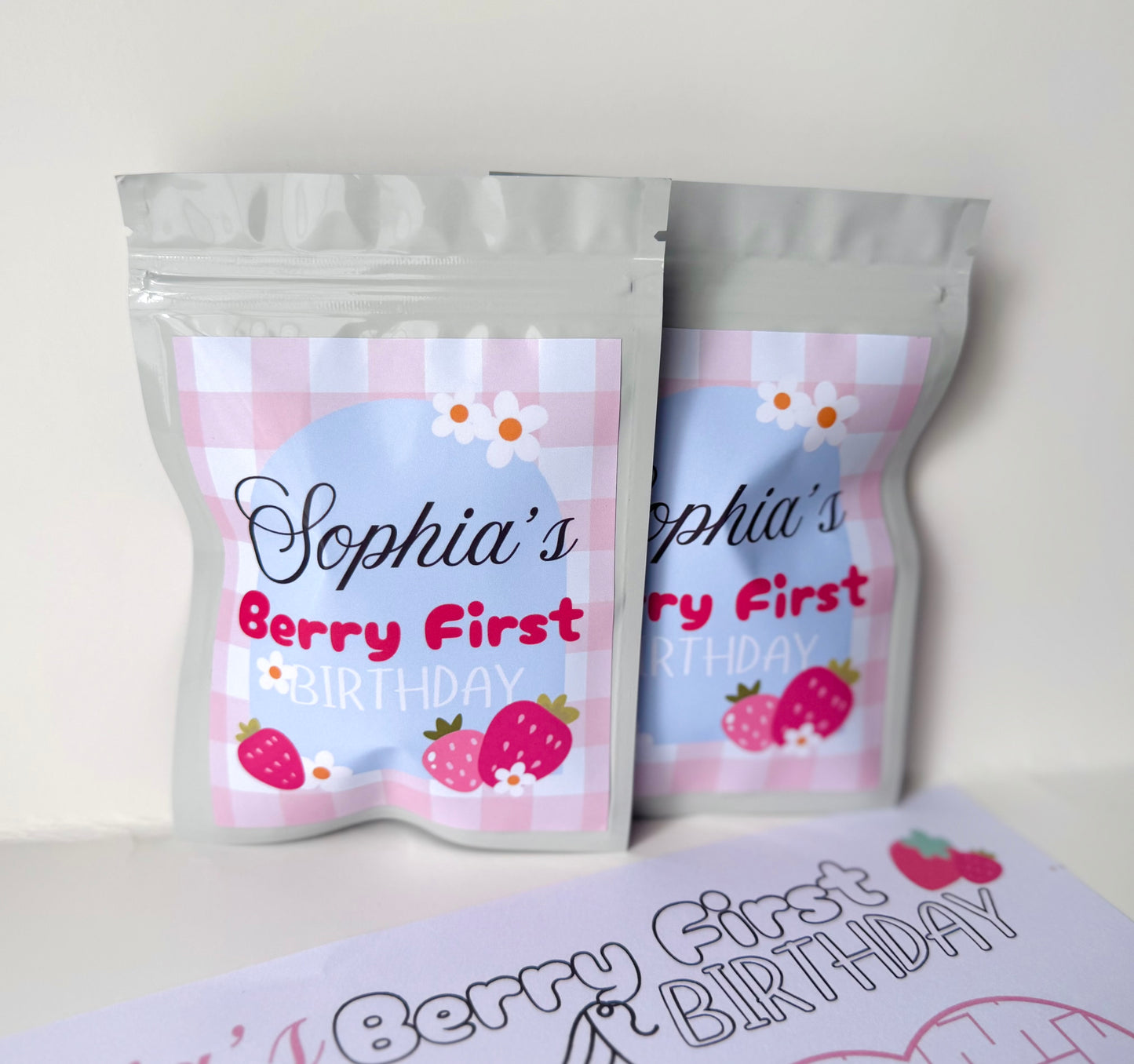 12 Berry First Birthday Bags