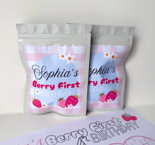 12 Berry First Birthday Bags